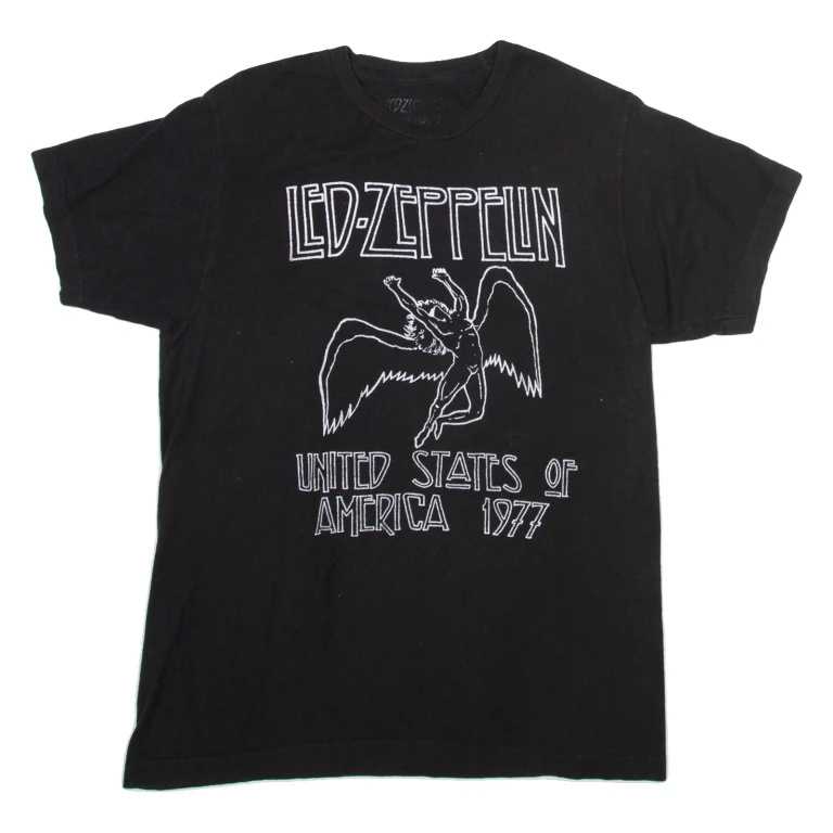 LED ZEPPELIN Mens Band T-Shirt Black M