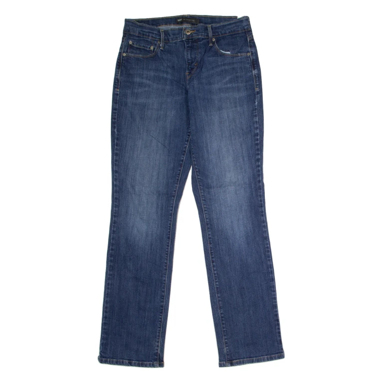 LEVI'S 505 Womens Jeans Blue Regular Straight Stone Wash W28 L32