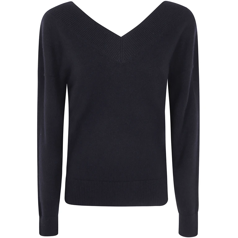Sweater V Neck Off-Shoulders "Cashmere Fin. 7"