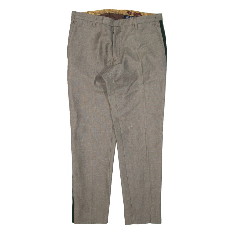 MEINDL Womens Trousers Green Regular Tapered Linen W32 L28
