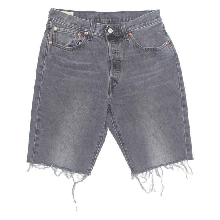 LEVI'S Cut Off 501 Premium E Mens Denim Shorts Black M W30