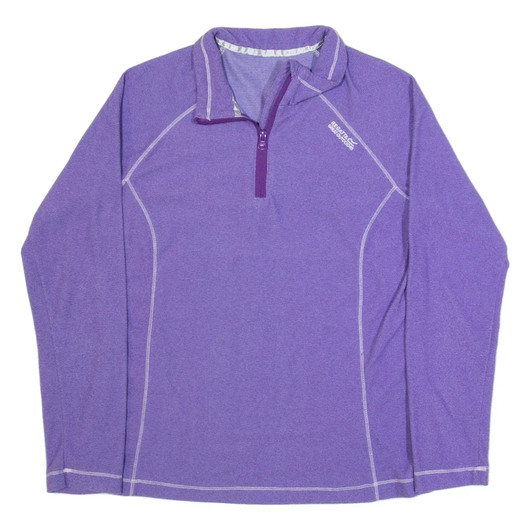 REGATTA Womens Fleece Purple 1/4 Zip M