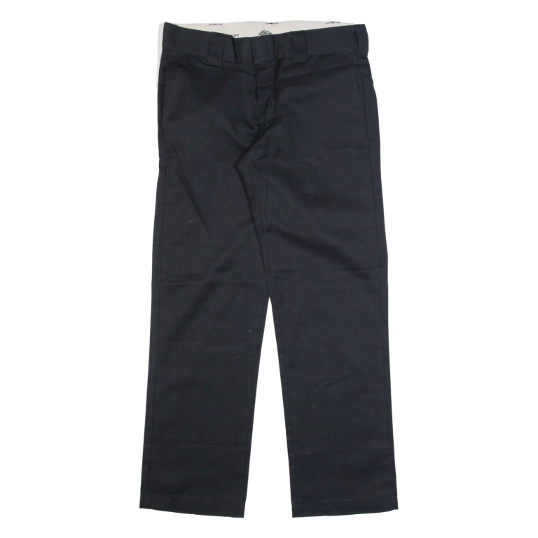 DICKIES Workwear Mens Trousers Black Slim Straight W30 L30