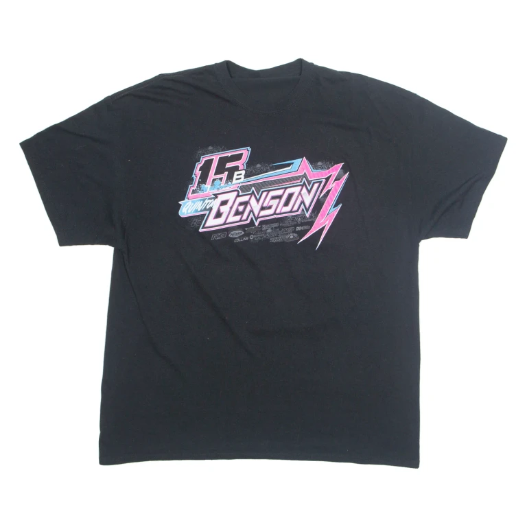Benson Mens Biker T-Shirt Black XL
