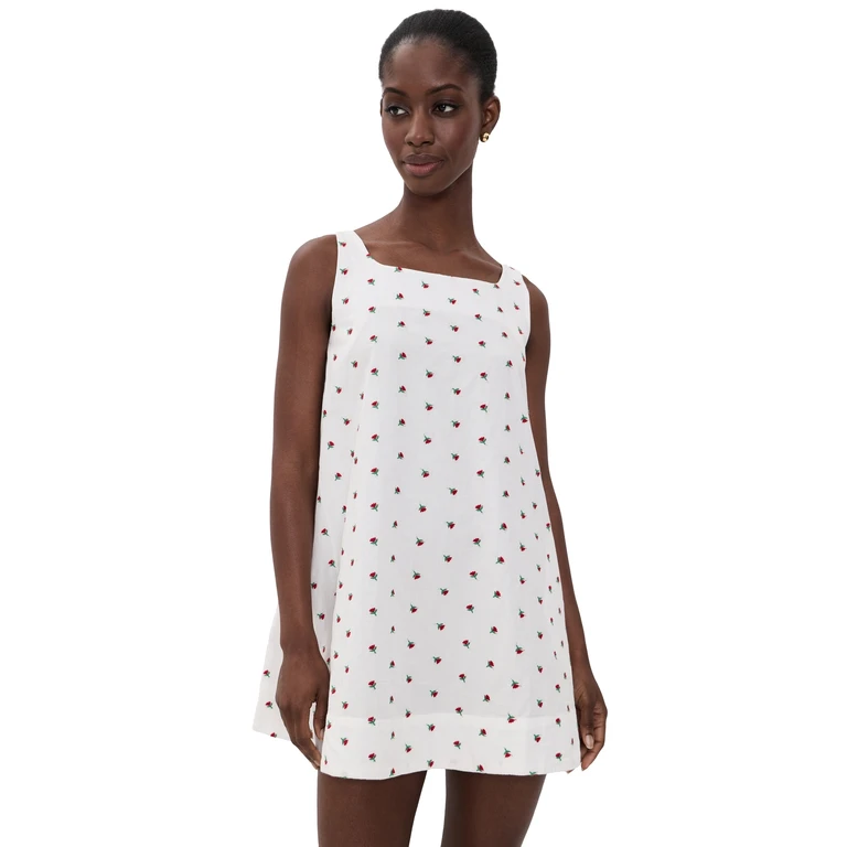 The Clara Mini Dress White Petite Flower L