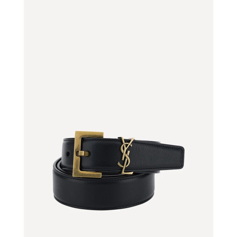 SAINT LAURENT レディース レザーベルト 95