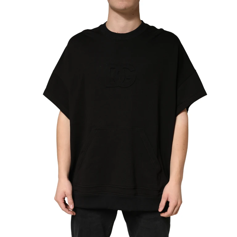 Dolce & Gabbana Black Cotton Crewneck Short Sleeve T-Shirt - Men