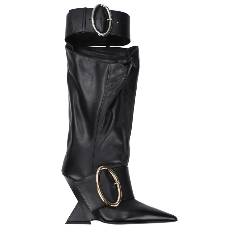 The Attico Black Leather Boots - Women