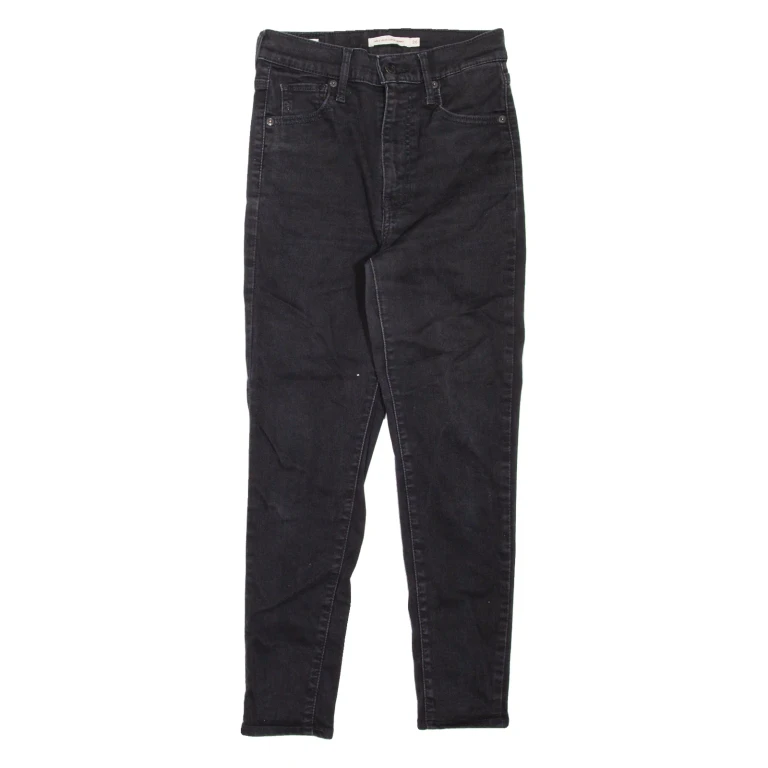 LEVI'S Mile High BIG E Womens Jeans Black Slim Skinny W26 L25