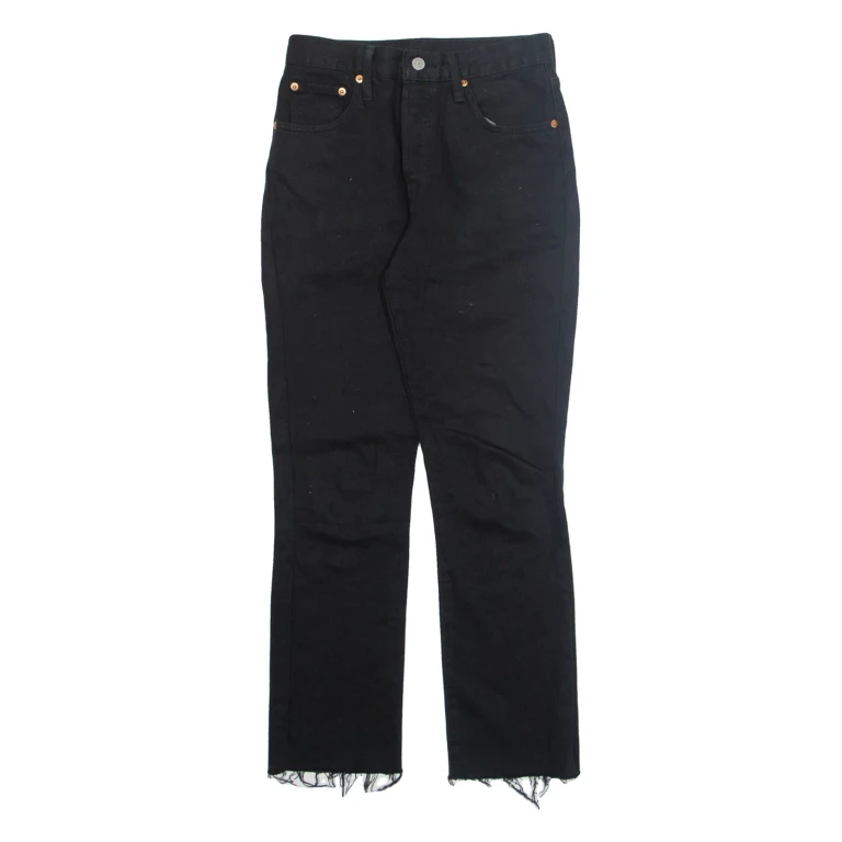 LEVI'S 501 Jeans Womens Black Regular Straight W24 L28