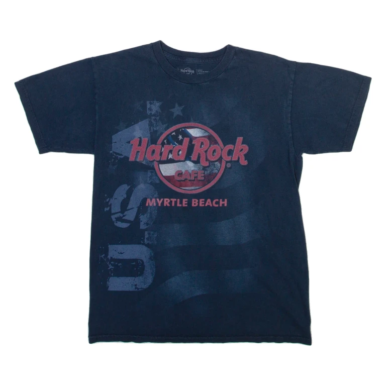 HARD ROCK CAFE Myrtle Beach Mens T-Shirt Blue USA S