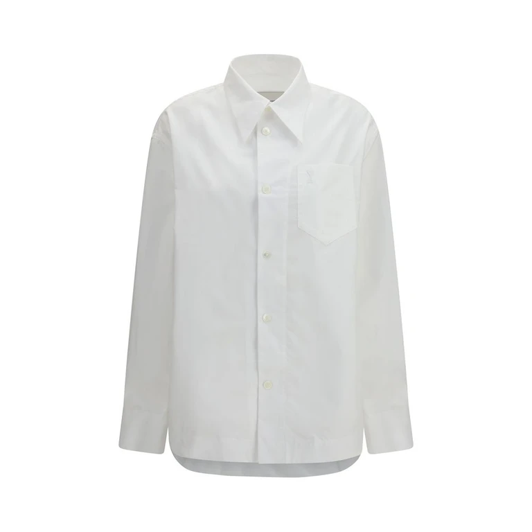 White Cotton Dress Shirt - Women