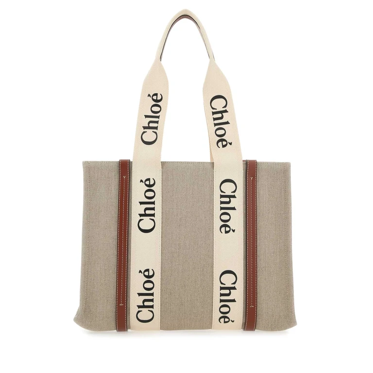 Chloé Beige Linen Handbag Bag - Women