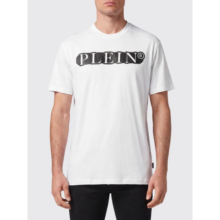 Cotton Crew Neck T-shirt with Contrasting Logo Lettering Print (LABCMTK5199PJY002N01)