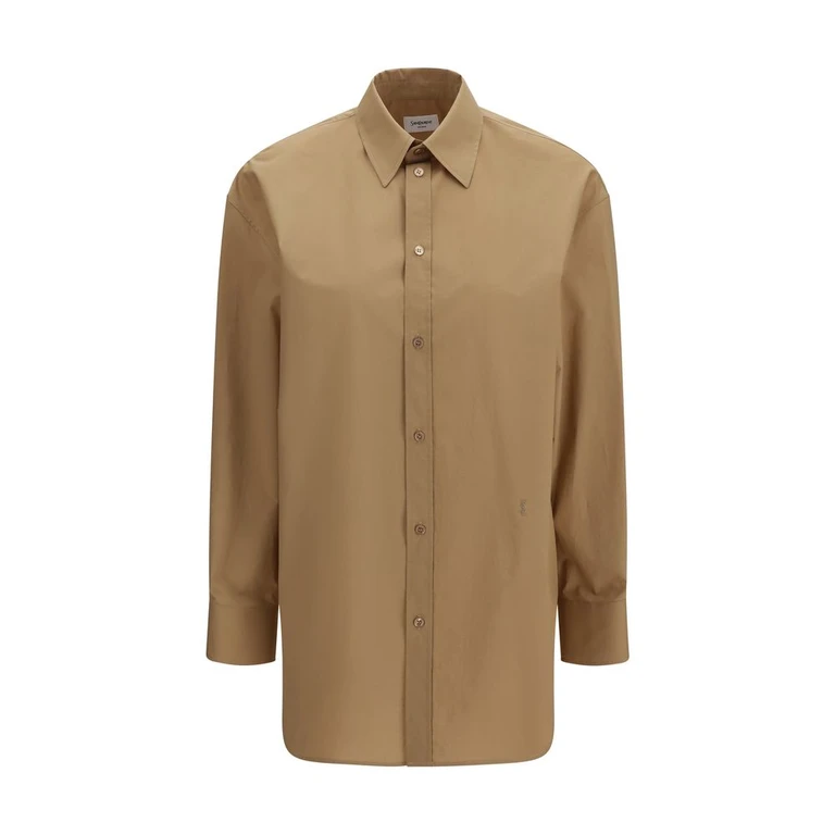 Saint Laurent Beige Cotton Dress Shirt - Women