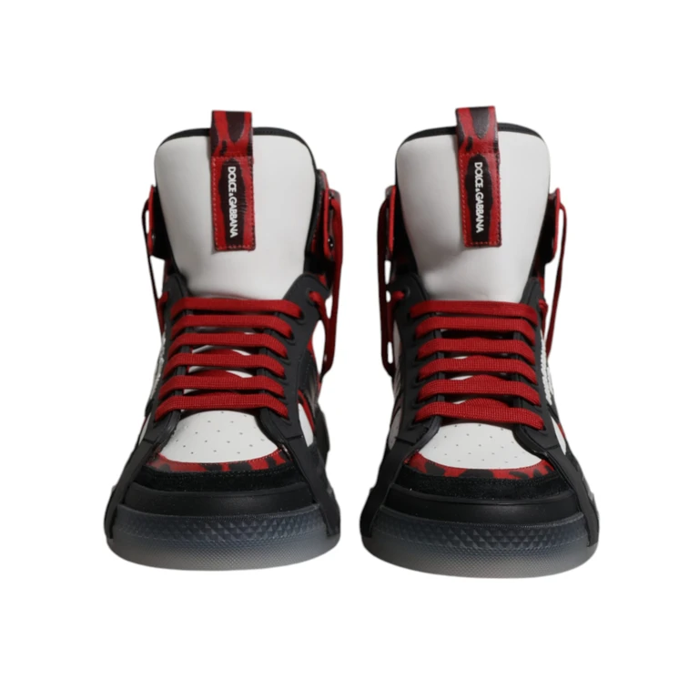 Dolce & Gabbana Multicolor Leather High Top Sneakers Shoes Calf - Men