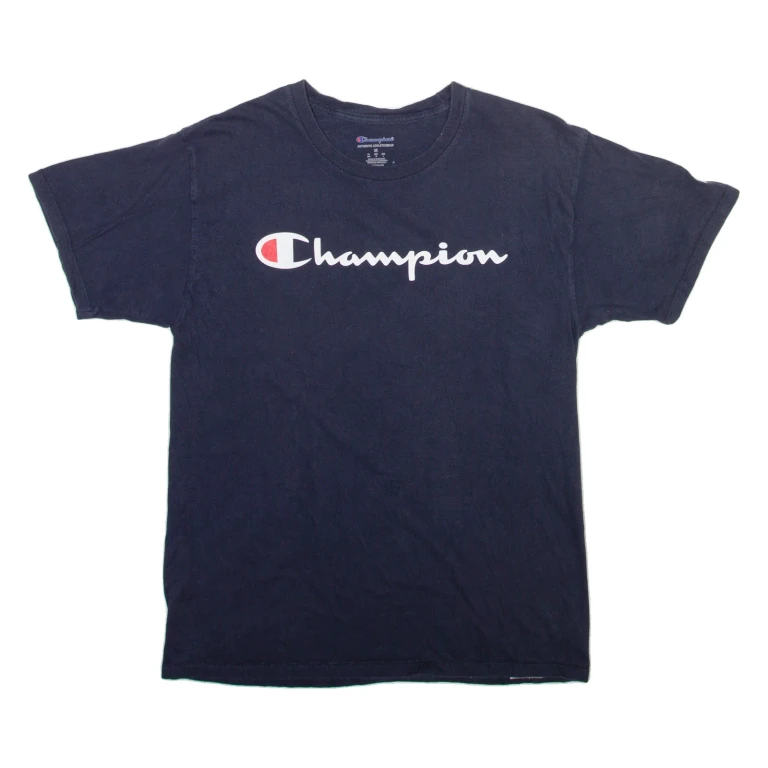 CHAMPION Mens T-Shirt Blue M