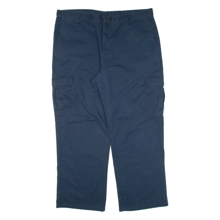 DICKIES Cargo Workwear Mens Trousers Blue Relaxed Straight W40 L30