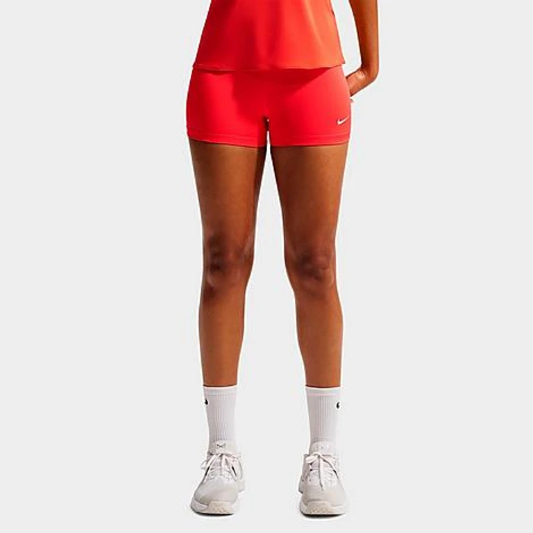 Nike Women's Pro Sculpt High-Waisted 3" Biker Shorts in Light Crimson/White Size: XXS