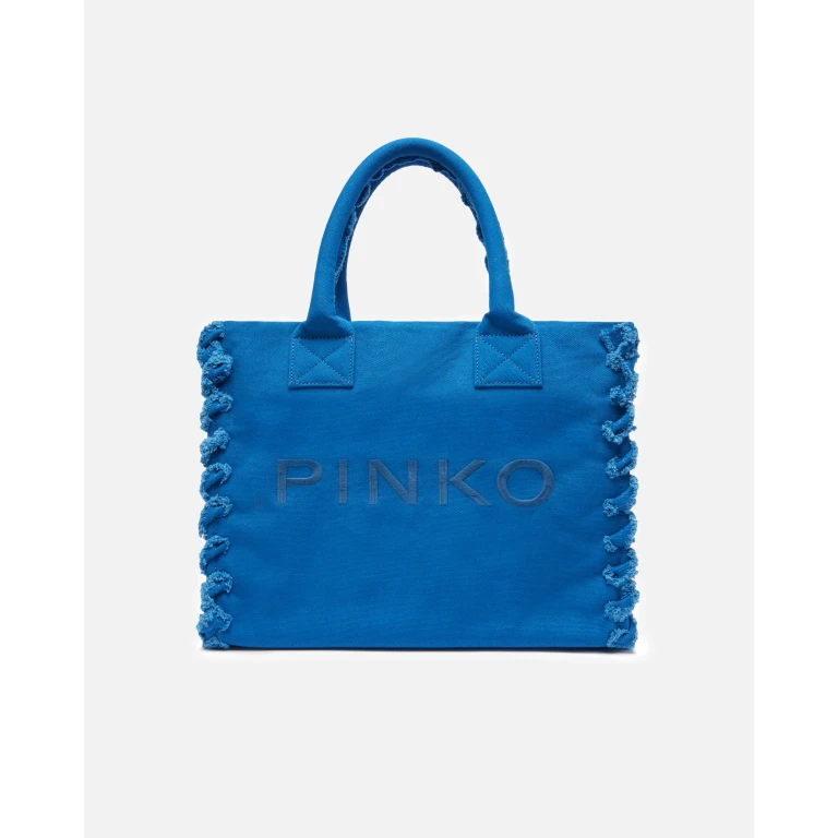 Pinko - Cabas de plage en canvas recyclé