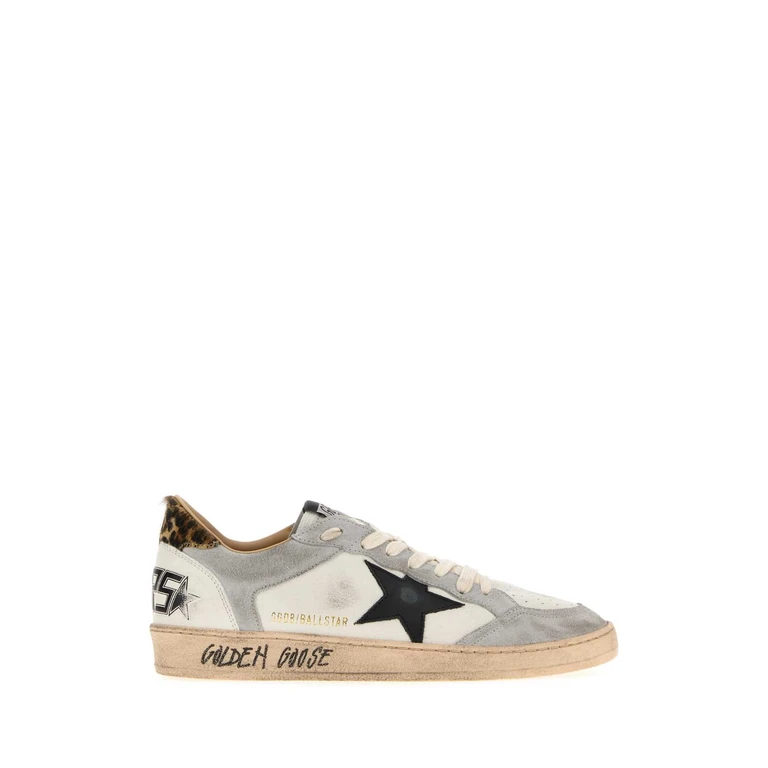 Golden Goose Deluxe Brand Two-Tone Leather And Suede Ball Star Sneakers Whitegreyblackleo - Men