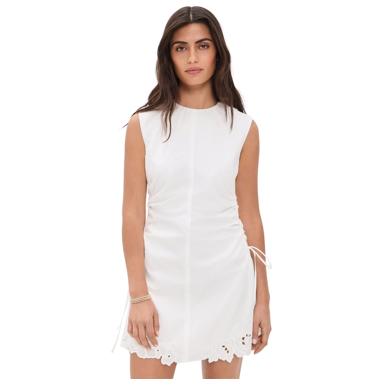 SIR. Klara Ruched Mini Dress Ivory 1