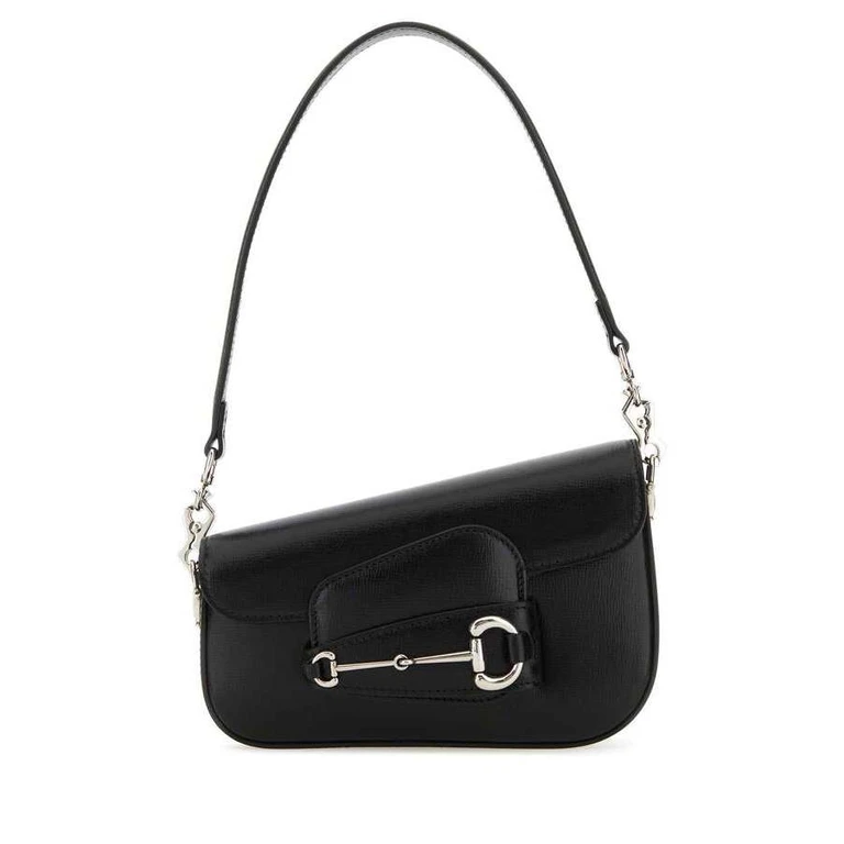 Gucci Black Leather Mini Gucci Horsebit 1955 Handbag