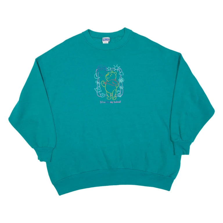 POOH Winnie The Pooh Womens Sweatshirt Blue XL