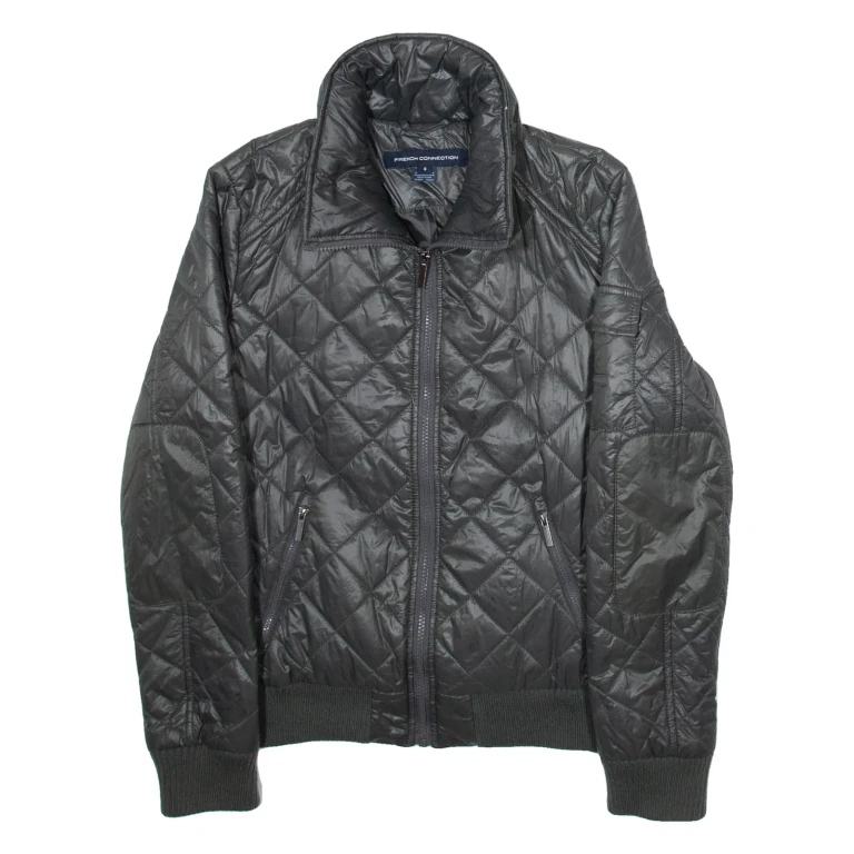 FRENCH CONNECTION Womens Quilted Coat Green S