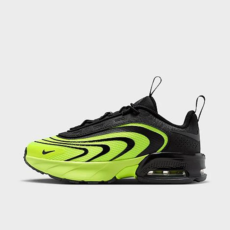 Nike Little Kids Air Max Fire Stretch Lace Casual Shoes in Volt/Barely Volt/Black Size: 1.0