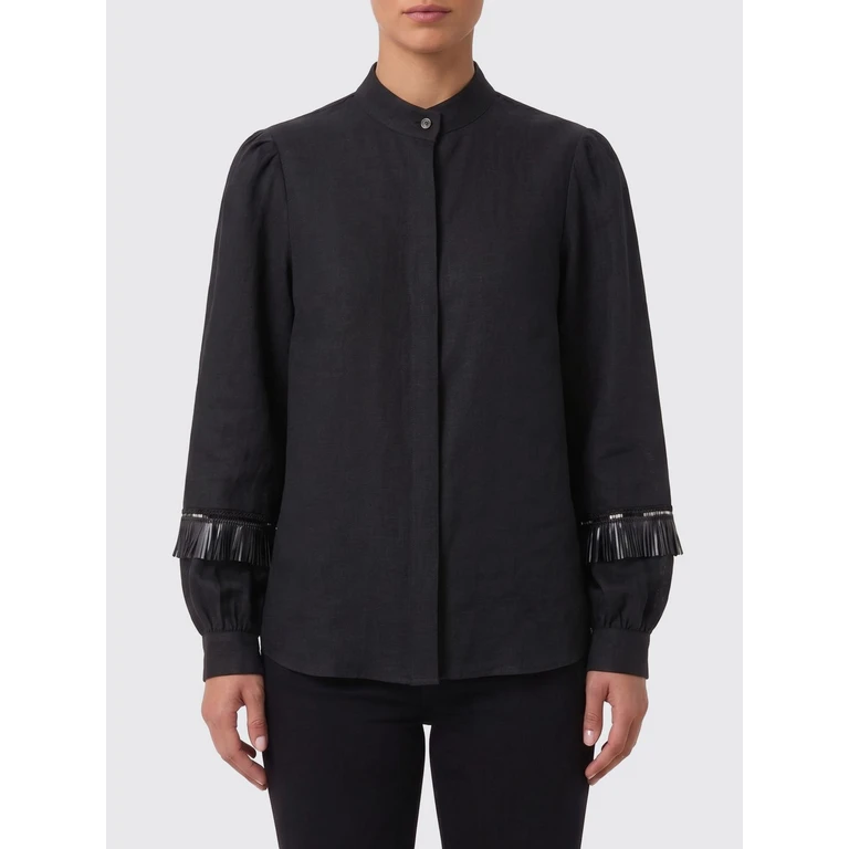 Linen Shirt with Fringes (D61425H0969003002)
