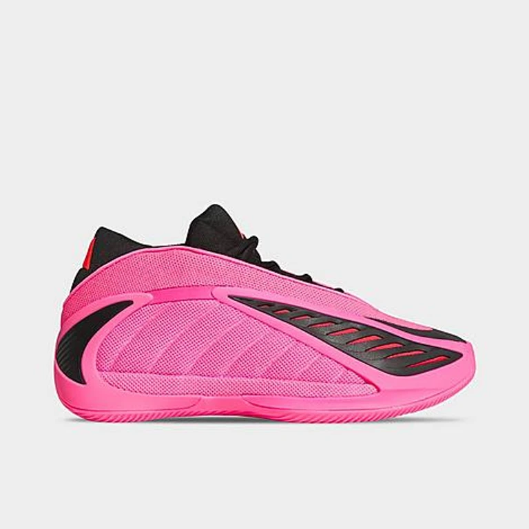 adidas Men's Anthony Edwards 2 Basketball Shoes in Lucid Pink/Black/Lucid Red Size: 7.5