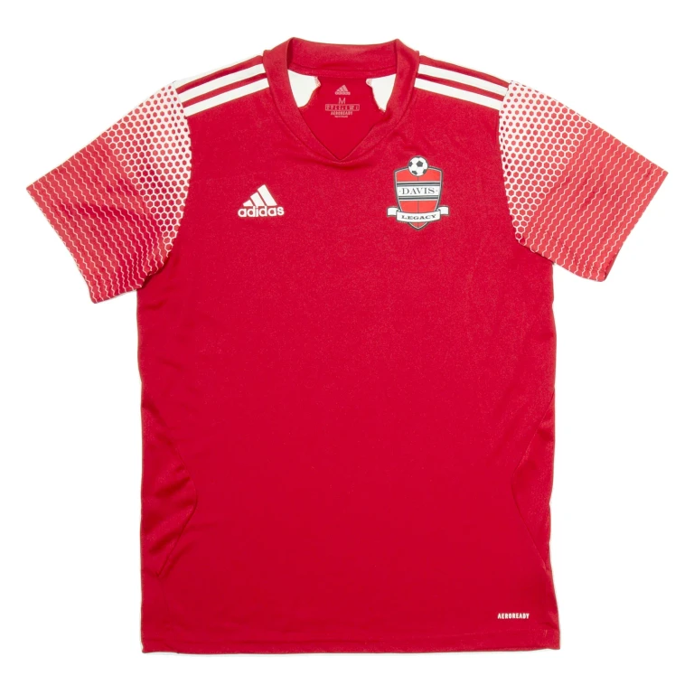 ADIDAS Davis Legacy Mens Football Shirt Jersey Red USA V-Neck M