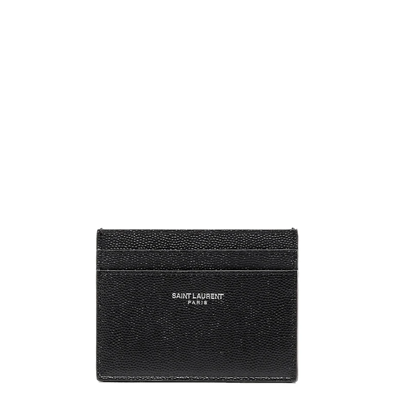 Saint Laurent Black Leather Cardholder Accessory - Men