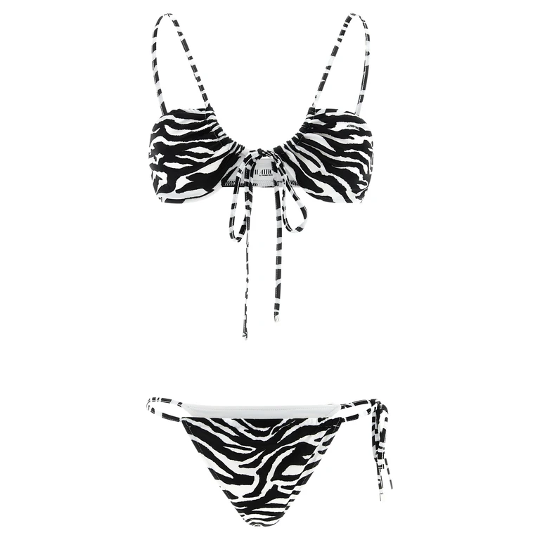 Bicolor Polyester Bikini Clothing - Women