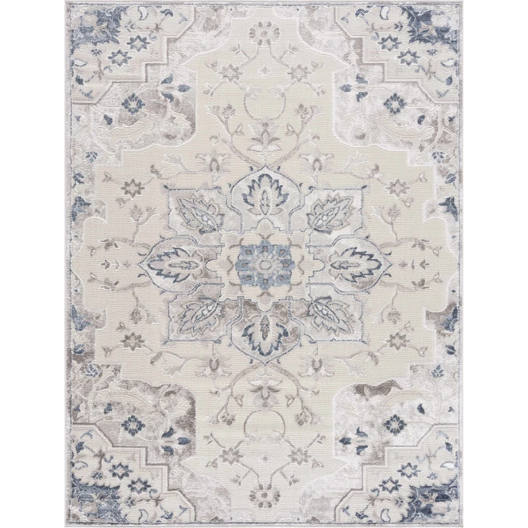Calum Blue & Gray Area Rug - Clearance