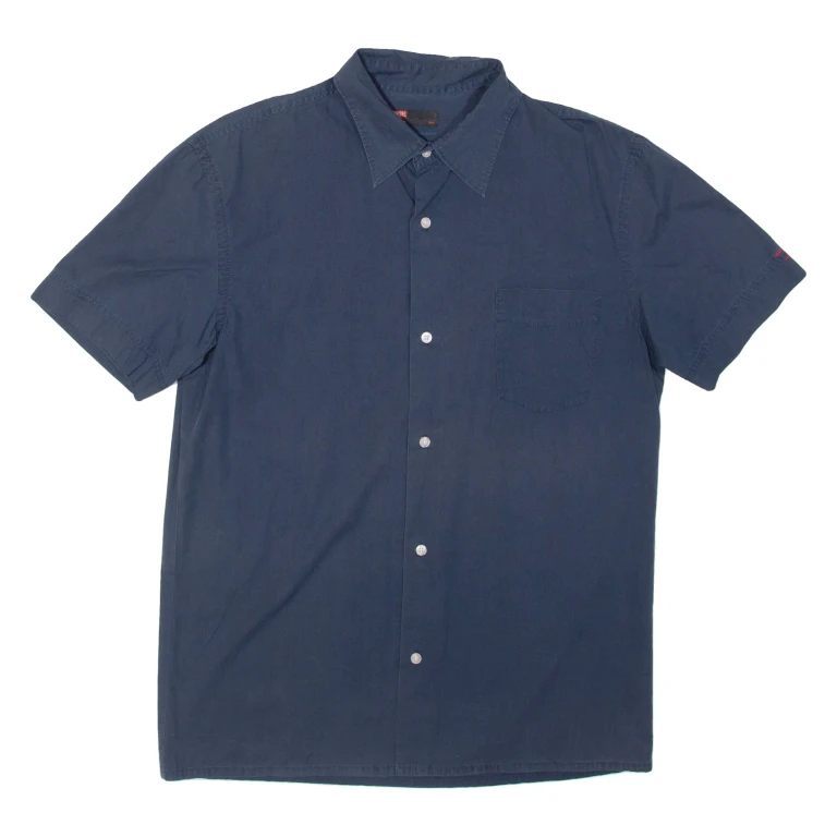 DIESEL Mens Plain Shirt Blue XL