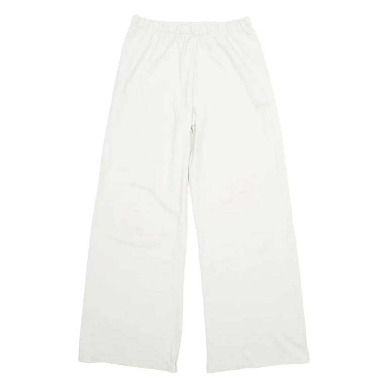 ASICS Duo Tech Womens Sweatpants Cream Wide-Leg M W28 L29