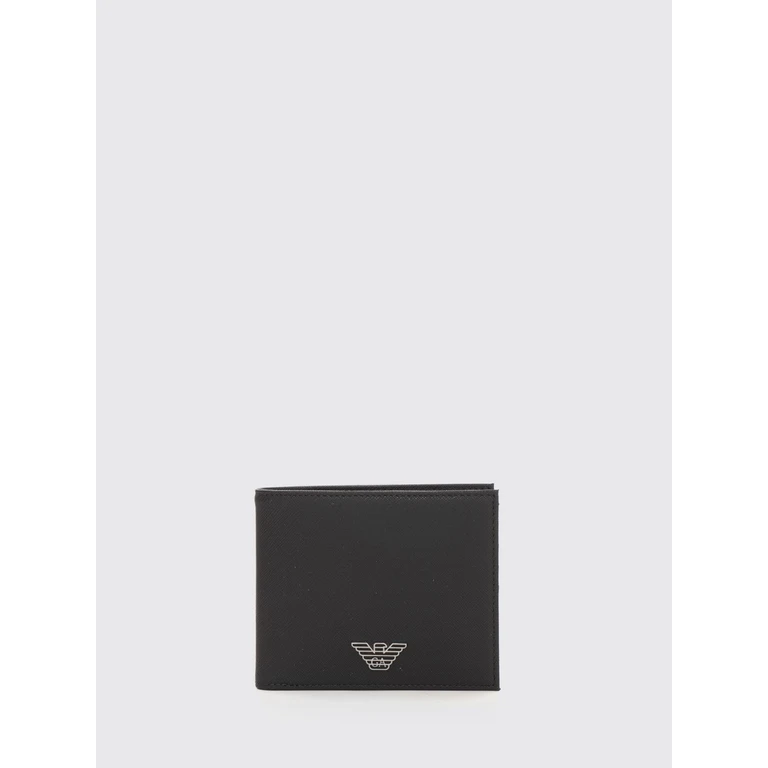 Monogram Saffiano Leather Bifold Wallet with Metal Eagle Logo (EM002521AF13666UB104)