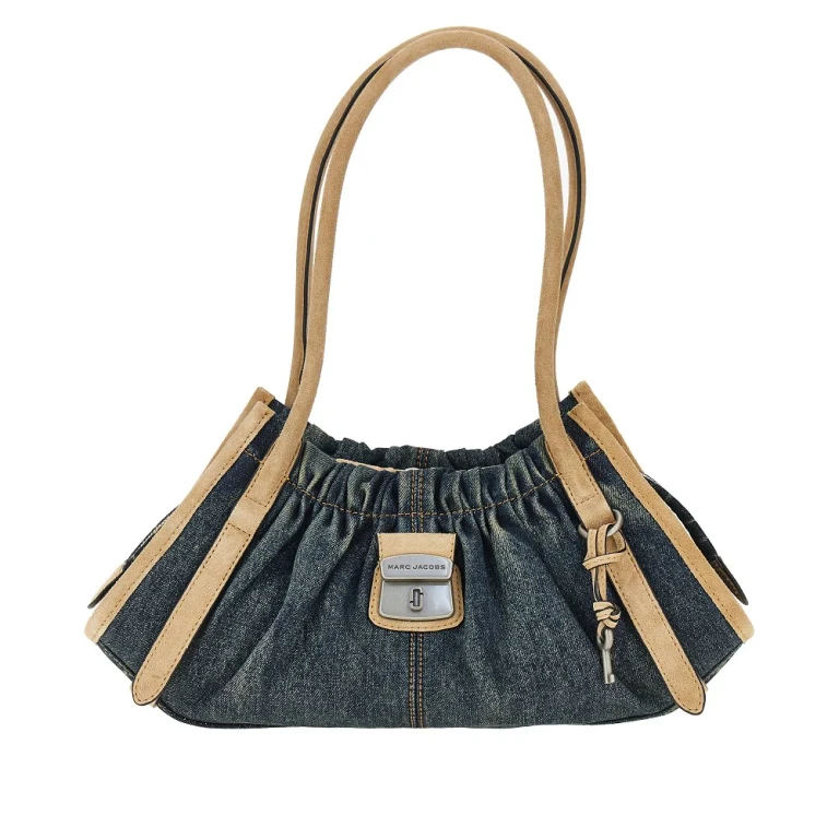 MARC JACOBS Denim and suede 'Cristina' shoulder bag Woman One Size