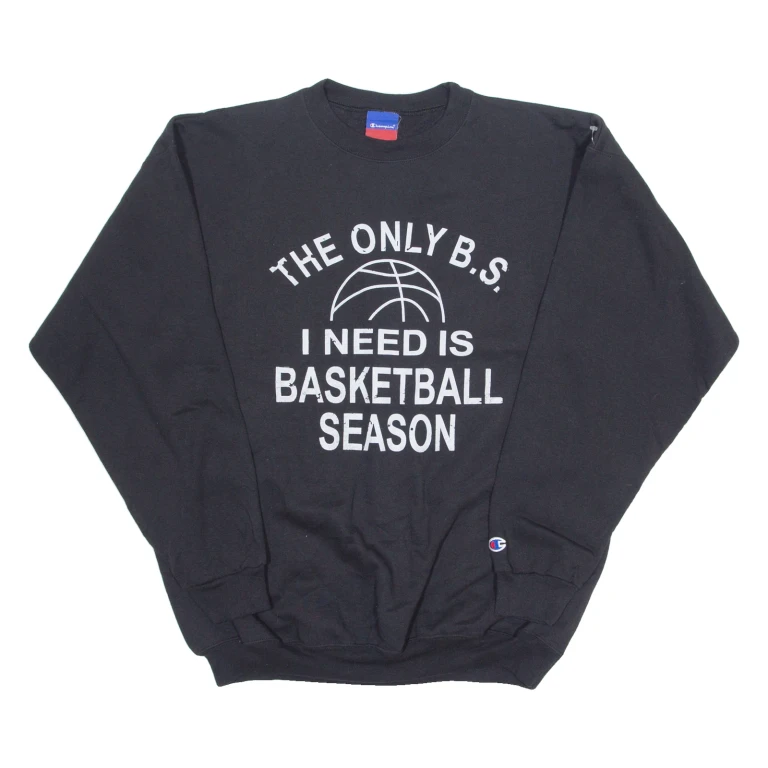 CHAMPION Basketball Mens Sweatshirt Black XL