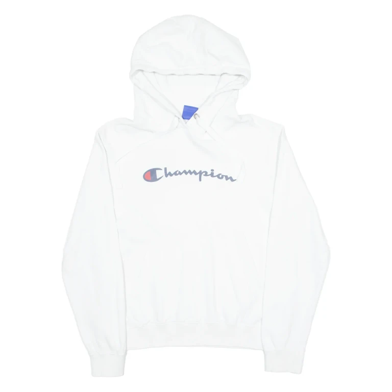 CHAMPION Mens White Hoodie M