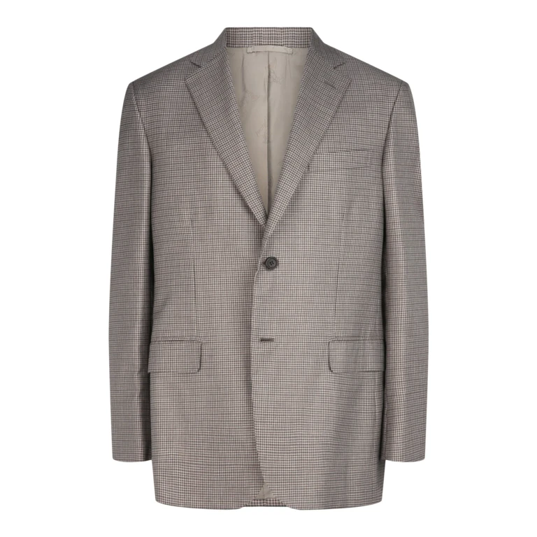 Houndstooth Single-Breasted Blazer