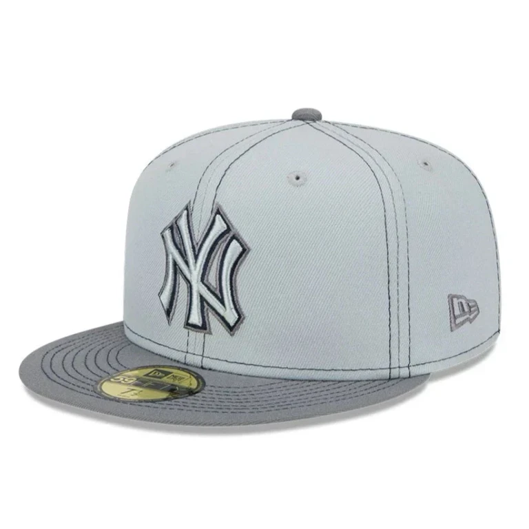 Men's MLB Ny Yankees 5950 Gray Pop Fitted Gray