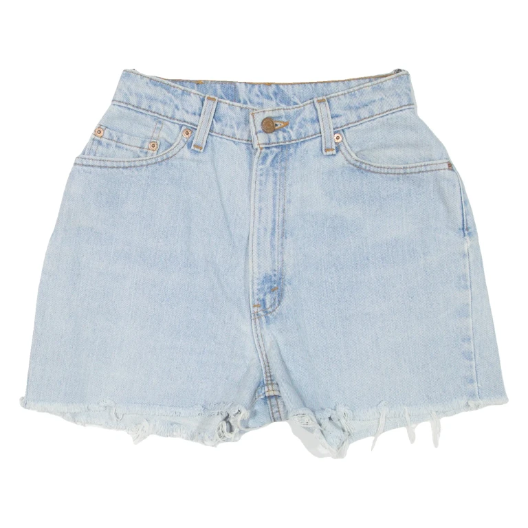 LEVI'S 512 Altered Cut-Off Womens Denim Shorts Blue Relaxed 90s XXS W24