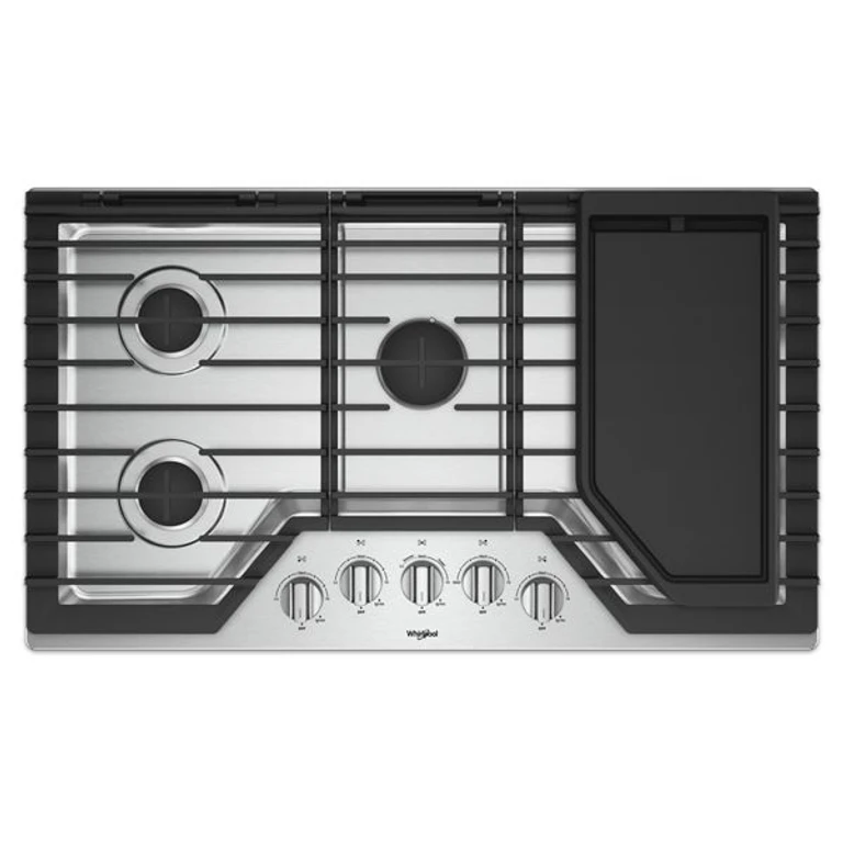36 in. Gas Cooktop with Griddle in Stainless Steel 36 in. WCG97US6HS
