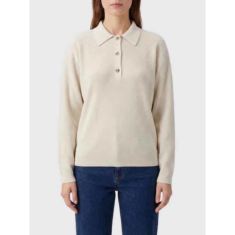 Long-Sleeved Silk Knit Polo Shirt (LV0VY01113100)