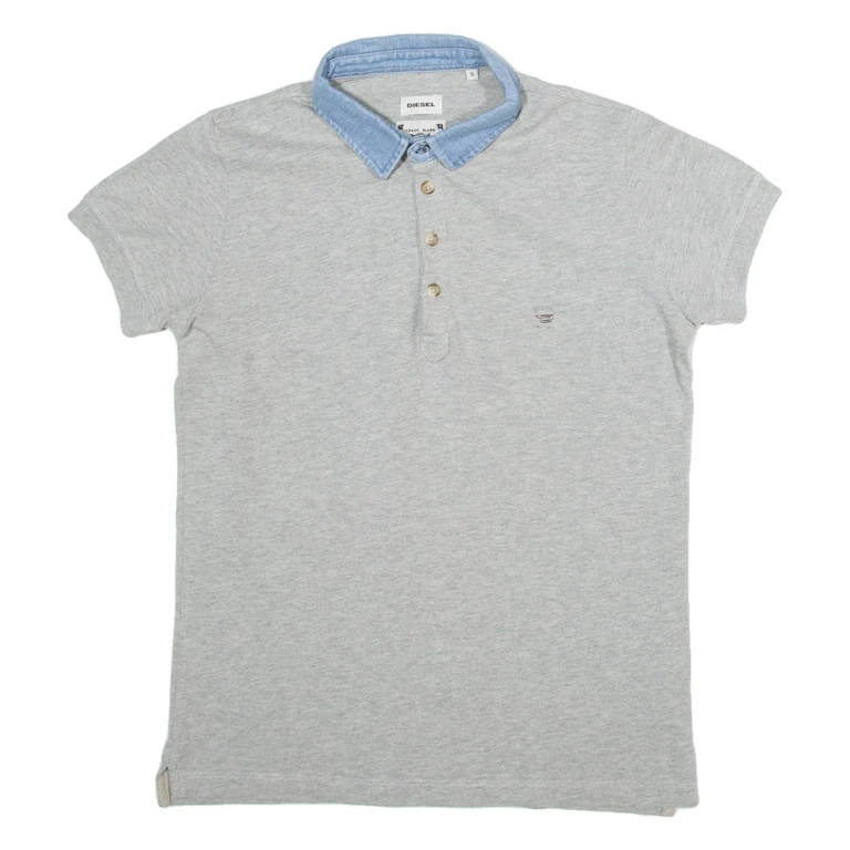 DIESEL Mens Polo Shirt Grey S