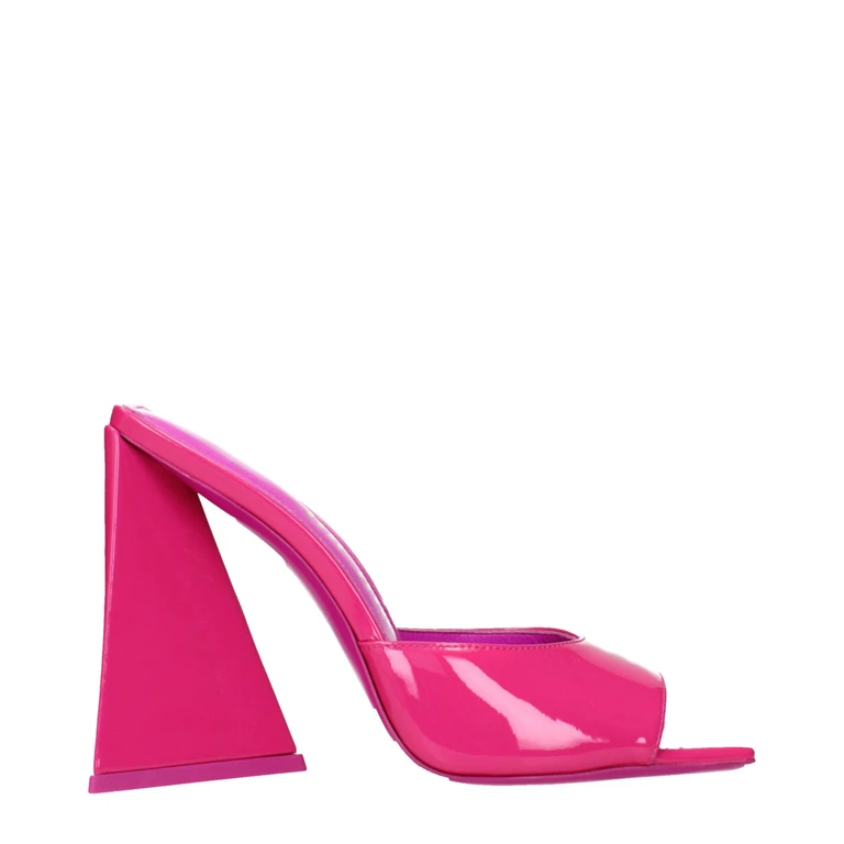 The Attico Pink Leather Platform Sandals - Women