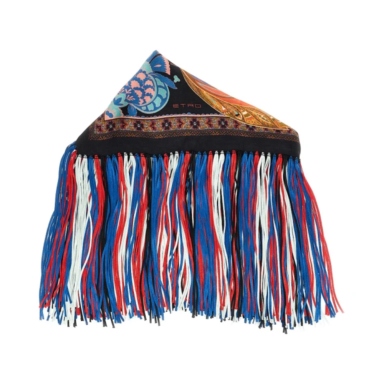 Foulard en soie à franges Etro pour femme